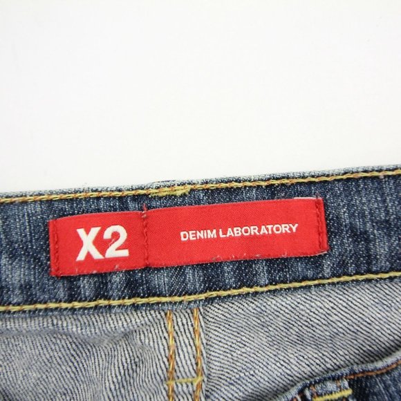X2 Denim Laboratory Womens Boot Leg Jeans Light Wash Low Rise Size 6 Long - Picture 7 of 10